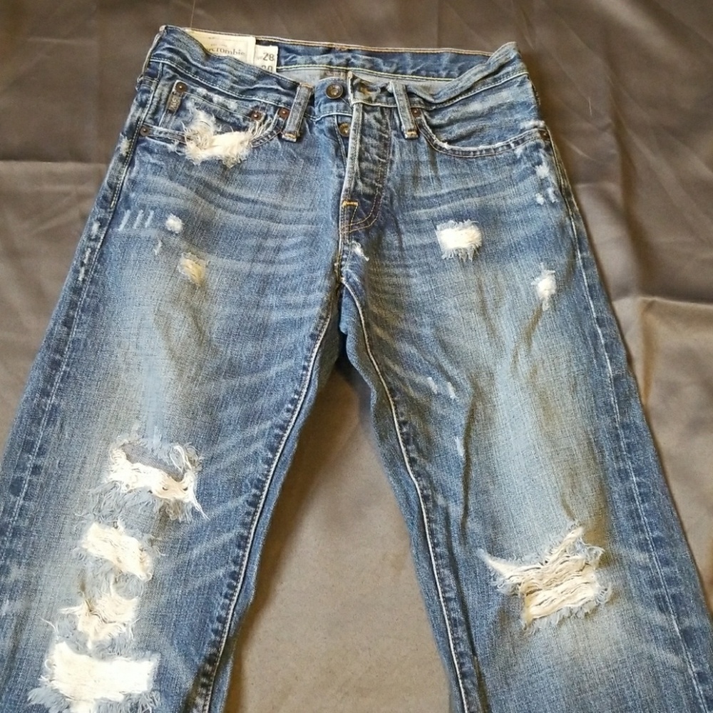 Distressed jeans